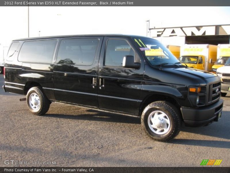 Black / Medium Flint 2012 Ford E Series Van E350 XLT Extended Passenger