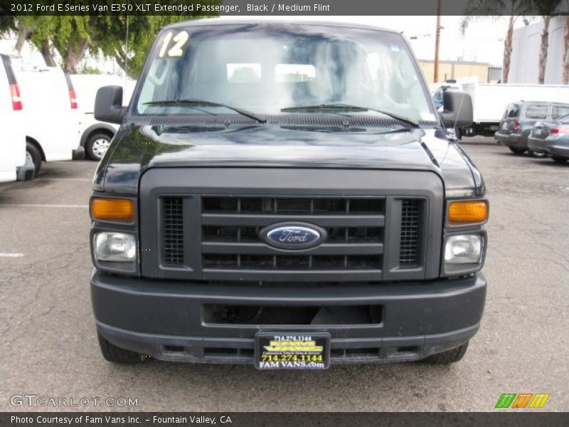 Black / Medium Flint 2012 Ford E Series Van E350 XLT Extended Passenger