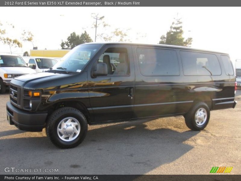 Black / Medium Flint 2012 Ford E Series Van E350 XLT Extended Passenger