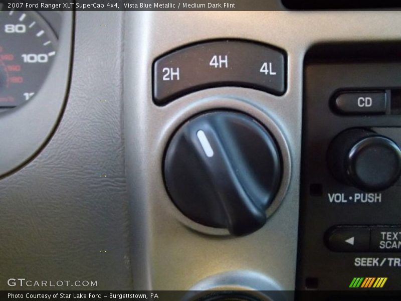 Vista Blue Metallic / Medium Dark Flint 2007 Ford Ranger XLT SuperCab 4x4