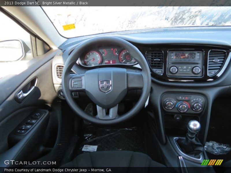 Bright Silver Metallic / Black 2013 Dodge Dart SE