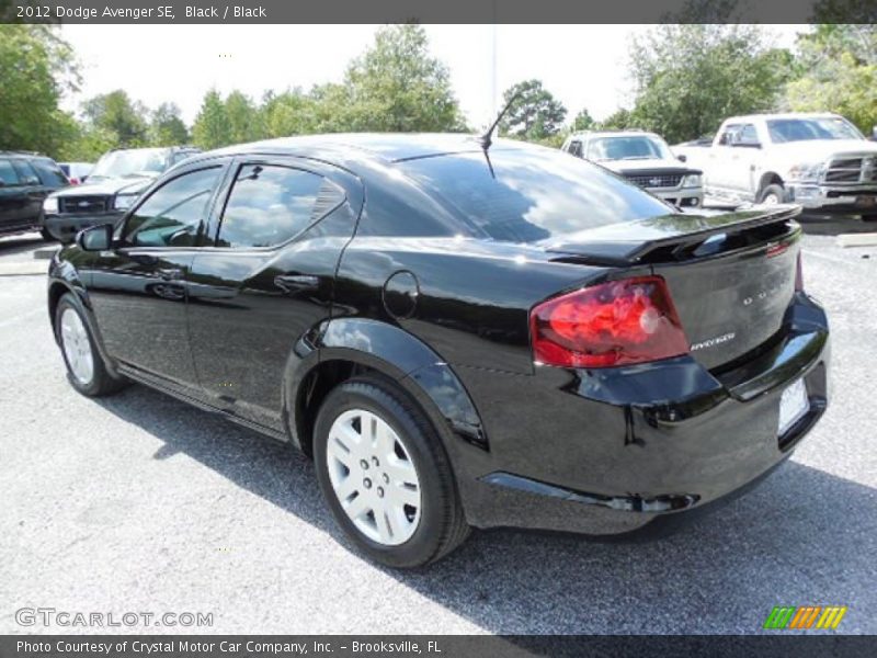 Black / Black 2012 Dodge Avenger SE