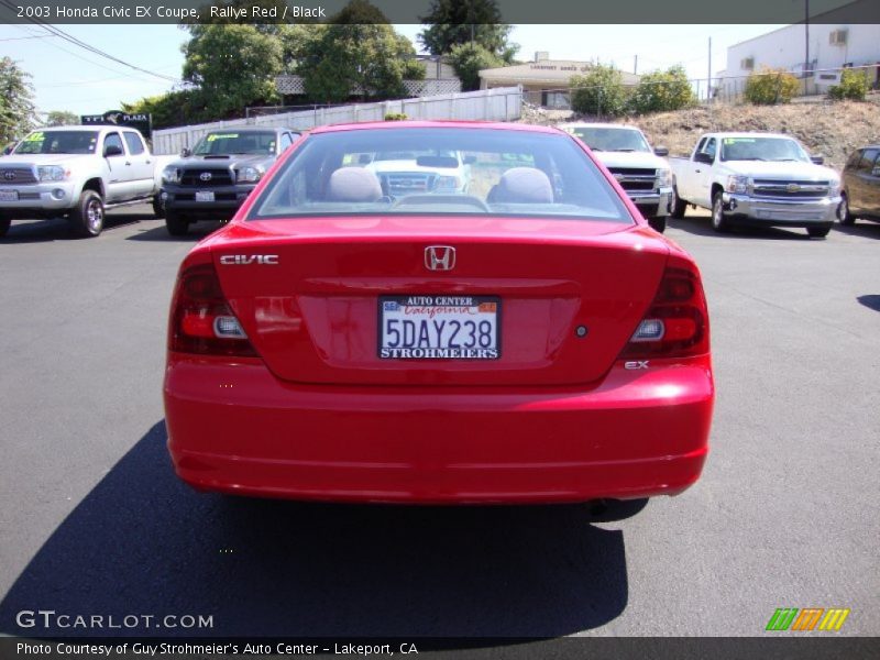 Rallye Red / Black 2003 Honda Civic EX Coupe