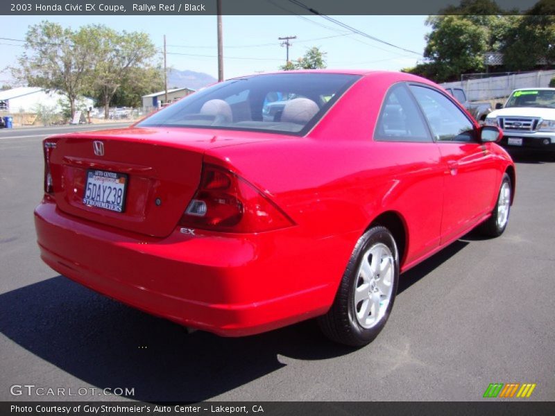 Rallye Red / Black 2003 Honda Civic EX Coupe