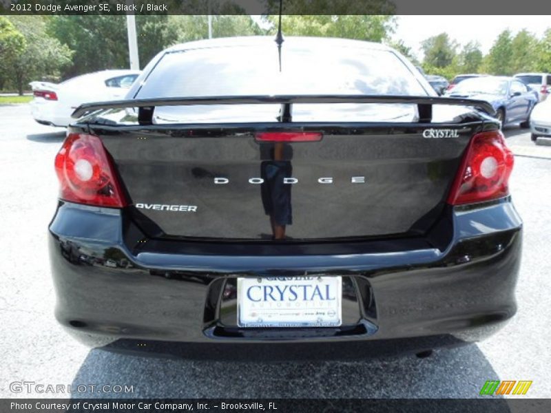 Black / Black 2012 Dodge Avenger SE