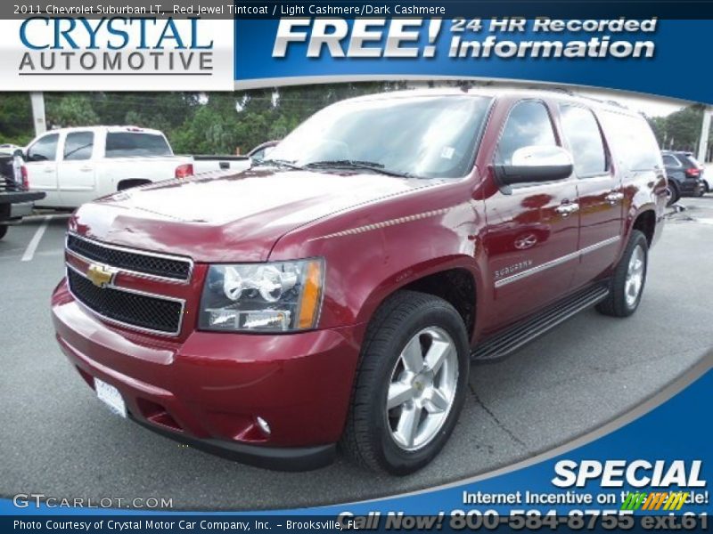 Red Jewel Tintcoat / Light Cashmere/Dark Cashmere 2011 Chevrolet Suburban LT