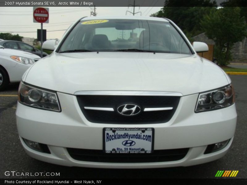 Arctic White / Beige 2007 Hyundai Sonata SE V6