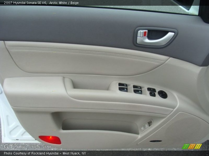 Arctic White / Beige 2007 Hyundai Sonata SE V6