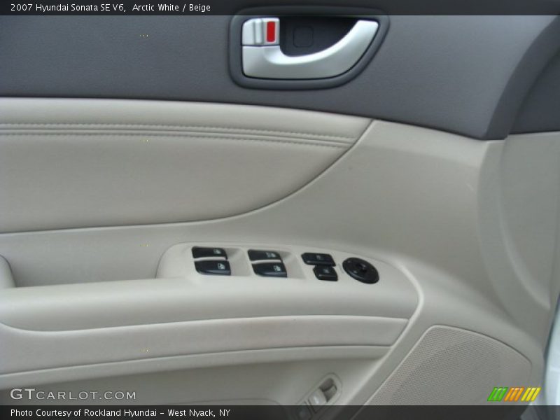 Arctic White / Beige 2007 Hyundai Sonata SE V6