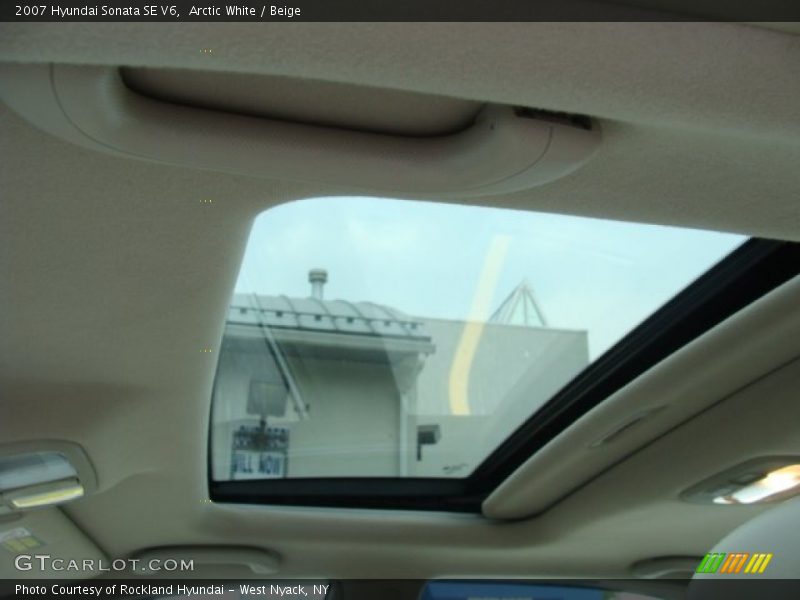 Arctic White / Beige 2007 Hyundai Sonata SE V6
