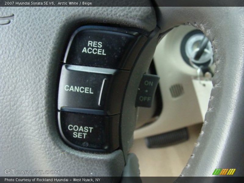 Arctic White / Beige 2007 Hyundai Sonata SE V6