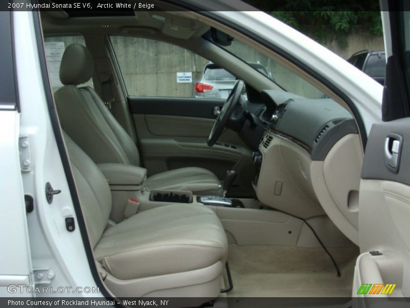Arctic White / Beige 2007 Hyundai Sonata SE V6