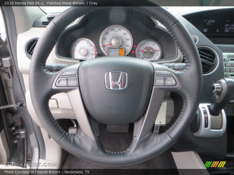 Polished Metal Metallic / Gray 2010 Honda Pilot EX-L