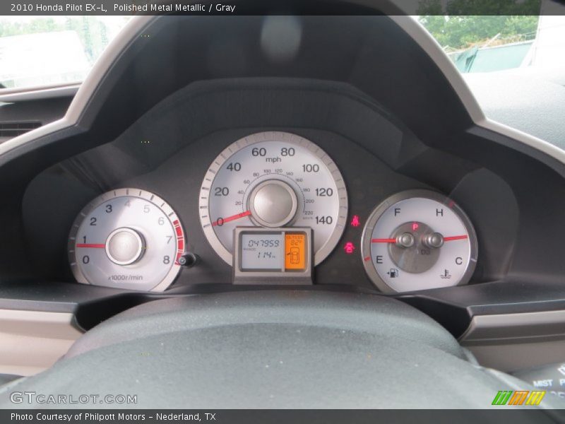 Polished Metal Metallic / Gray 2010 Honda Pilot EX-L