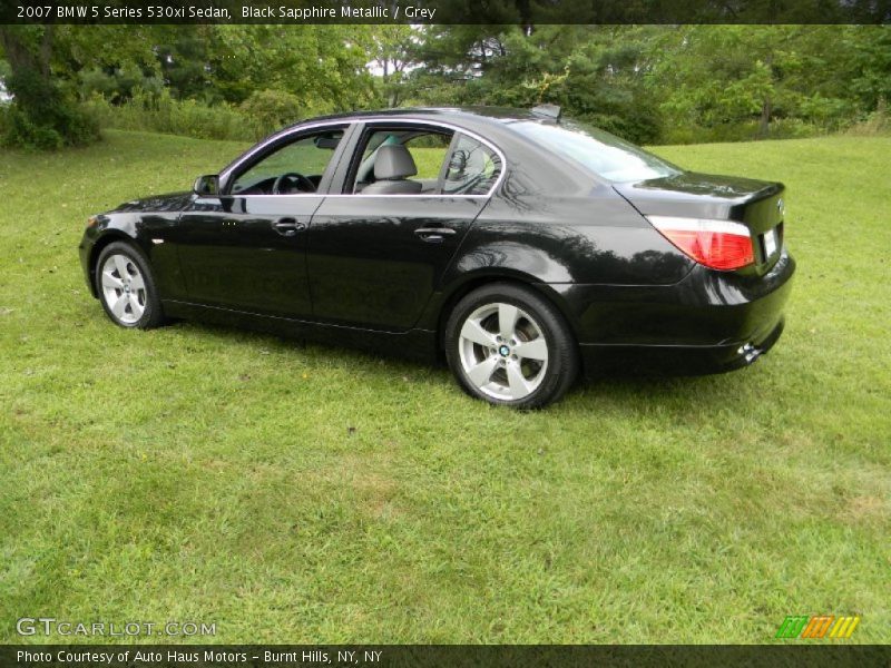 Black Sapphire Metallic / Grey 2007 BMW 5 Series 530xi Sedan