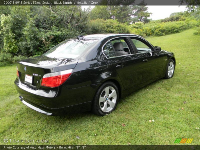 Black Sapphire Metallic / Grey 2007 BMW 5 Series 530xi Sedan