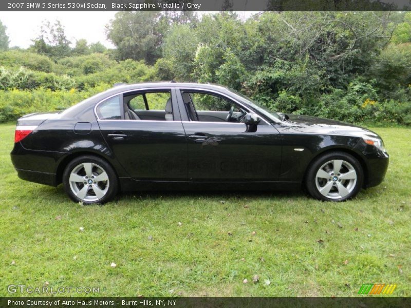 Black Sapphire Metallic / Grey 2007 BMW 5 Series 530xi Sedan