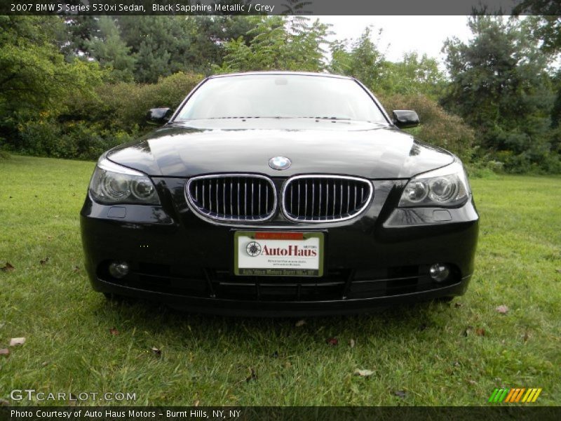 Black Sapphire Metallic / Grey 2007 BMW 5 Series 530xi Sedan