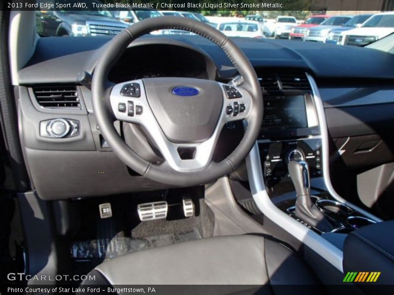 Tuxedo Black Metallic / Charcoal Black/Liquid Silver Smoke Metallic 2013 Ford Edge Sport AWD