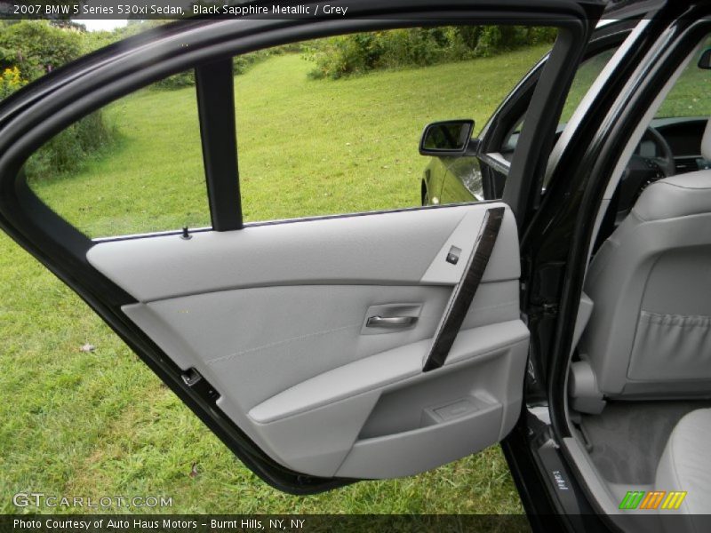 Black Sapphire Metallic / Grey 2007 BMW 5 Series 530xi Sedan