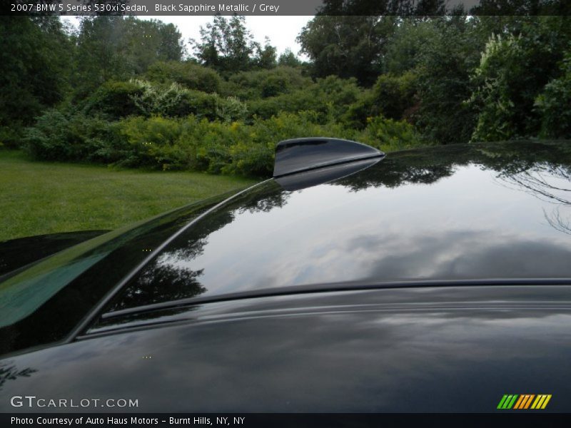 Black Sapphire Metallic / Grey 2007 BMW 5 Series 530xi Sedan