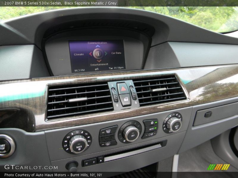 Black Sapphire Metallic / Grey 2007 BMW 5 Series 530xi Sedan