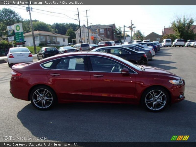 Ruby Red / Charcoal Black 2014 Ford Fusion Titanium