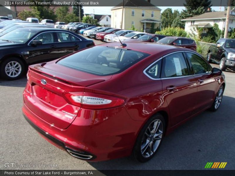 Ruby Red / Charcoal Black 2014 Ford Fusion Titanium