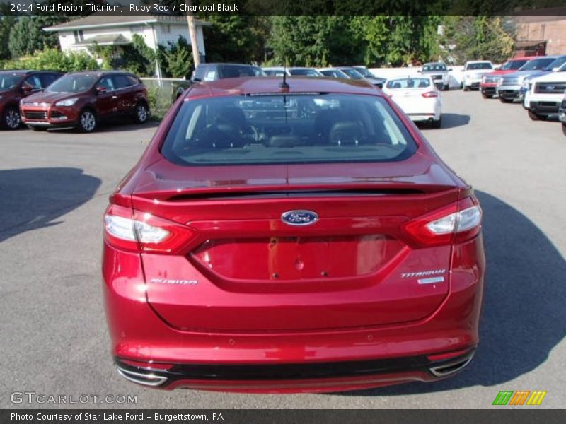 Ruby Red / Charcoal Black 2014 Ford Fusion Titanium