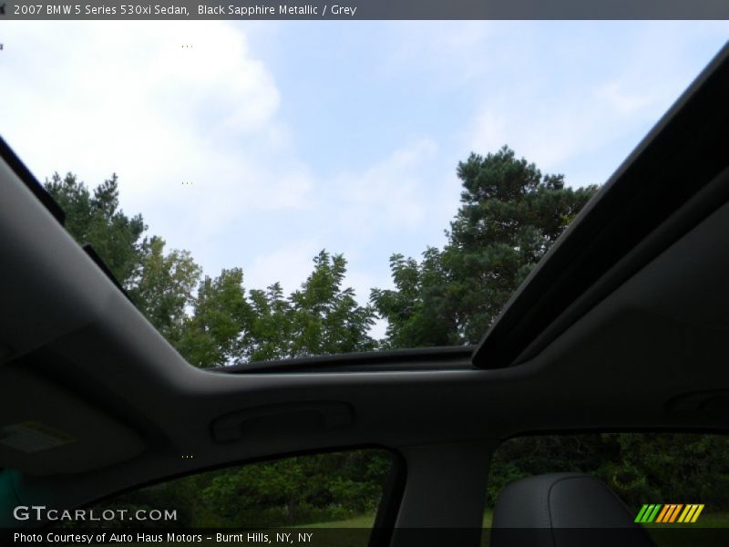 Black Sapphire Metallic / Grey 2007 BMW 5 Series 530xi Sedan
