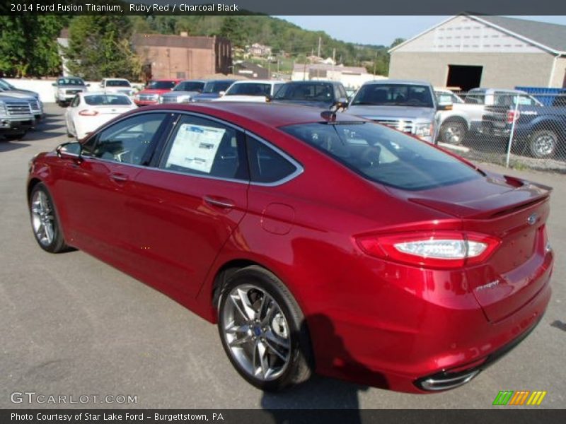 Ruby Red / Charcoal Black 2014 Ford Fusion Titanium