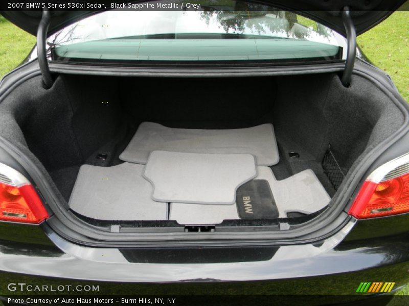 Black Sapphire Metallic / Grey 2007 BMW 5 Series 530xi Sedan
