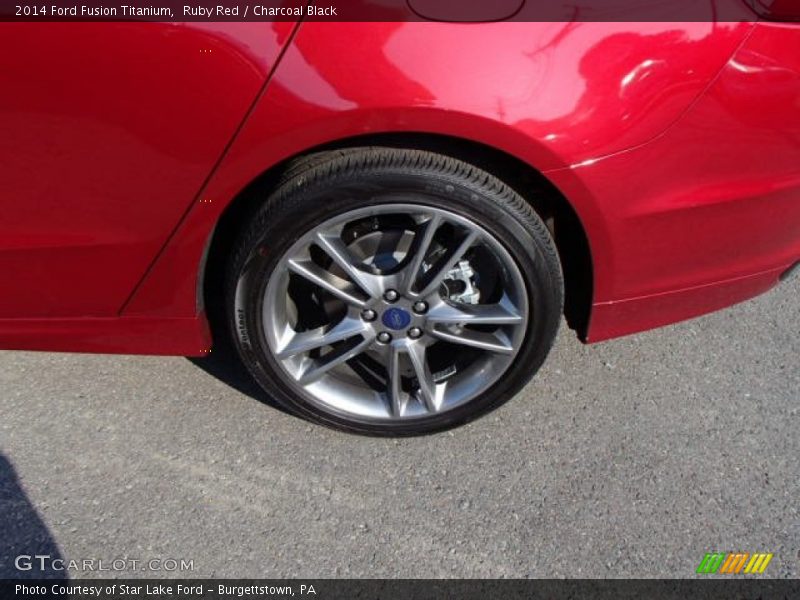 Ruby Red / Charcoal Black 2014 Ford Fusion Titanium