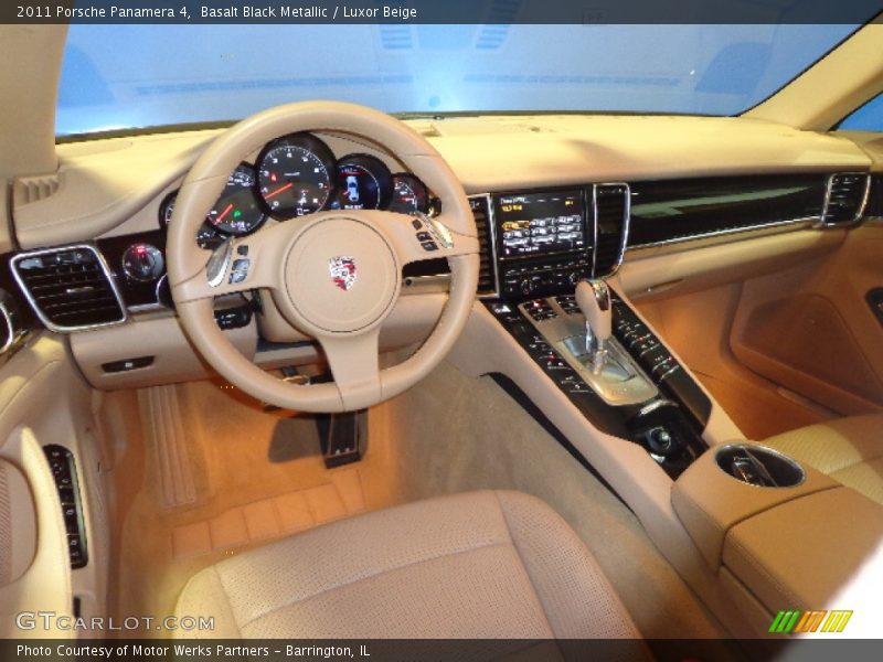 Basalt Black Metallic / Luxor Beige 2011 Porsche Panamera 4