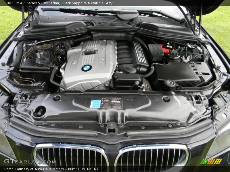 Black Sapphire Metallic / Grey 2007 BMW 5 Series 530xi Sedan