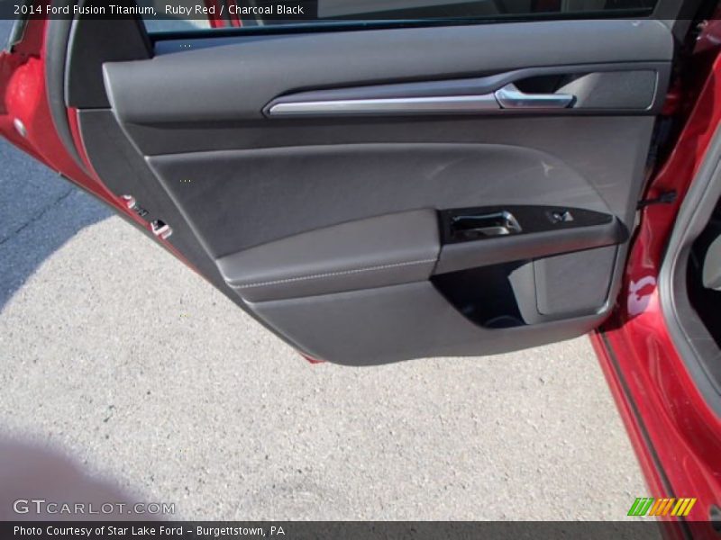 Ruby Red / Charcoal Black 2014 Ford Fusion Titanium