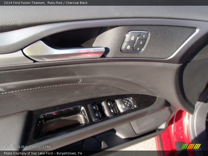 Ruby Red / Charcoal Black 2014 Ford Fusion Titanium