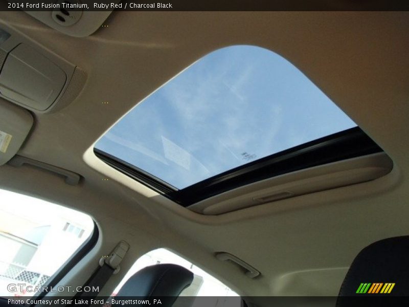 Ruby Red / Charcoal Black 2014 Ford Fusion Titanium