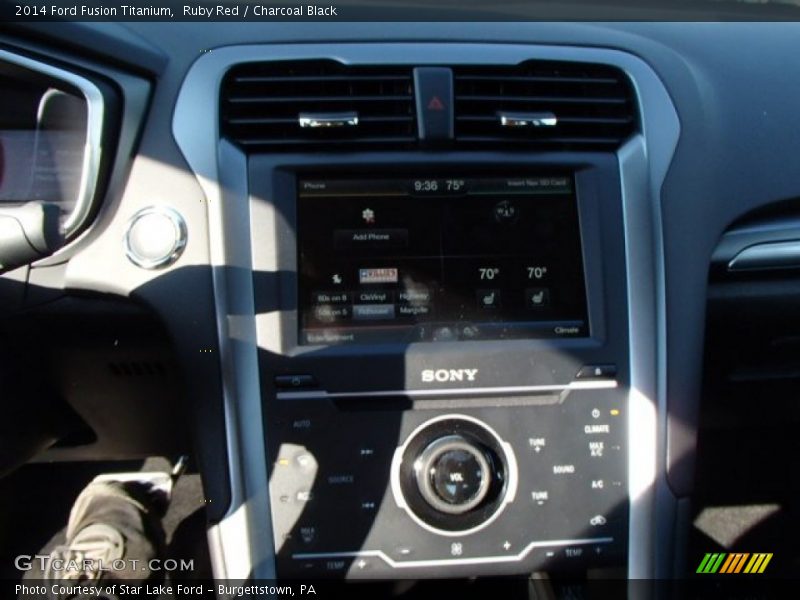 Ruby Red / Charcoal Black 2014 Ford Fusion Titanium
