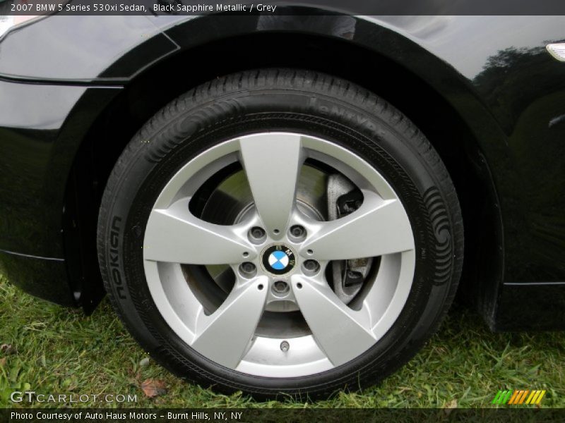 Black Sapphire Metallic / Grey 2007 BMW 5 Series 530xi Sedan