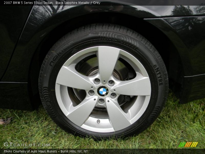 Black Sapphire Metallic / Grey 2007 BMW 5 Series 530xi Sedan