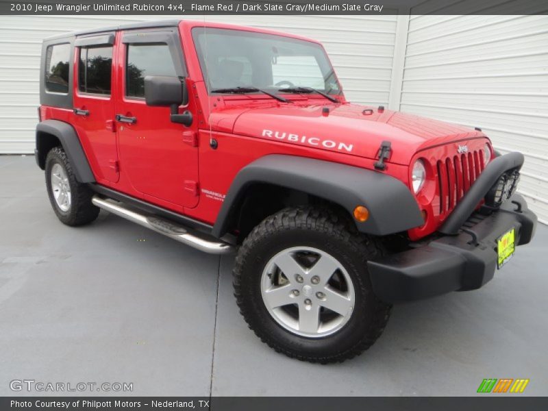 Flame Red / Dark Slate Gray/Medium Slate Gray 2010 Jeep Wrangler Unlimited Rubicon 4x4