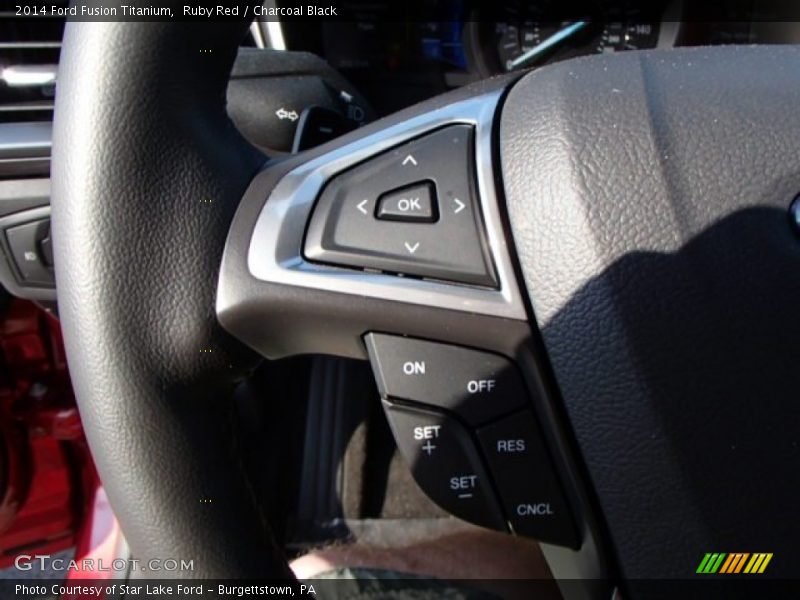 Ruby Red / Charcoal Black 2014 Ford Fusion Titanium