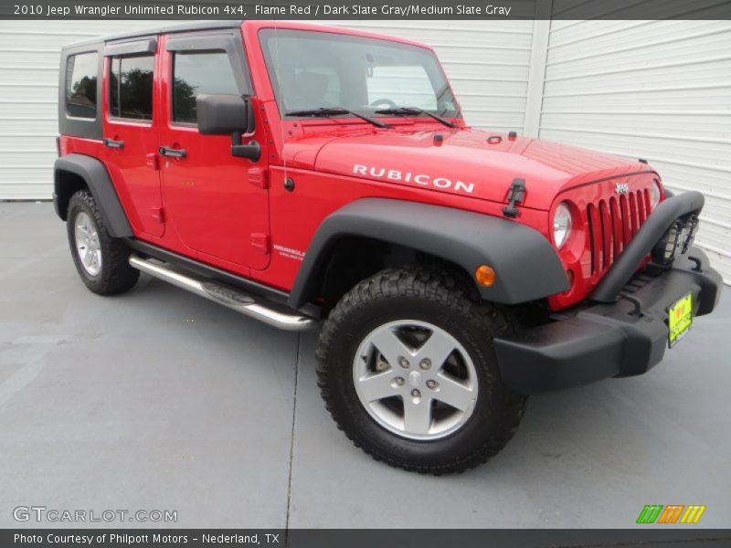 Flame Red / Dark Slate Gray/Medium Slate Gray 2010 Jeep Wrangler Unlimited Rubicon 4x4