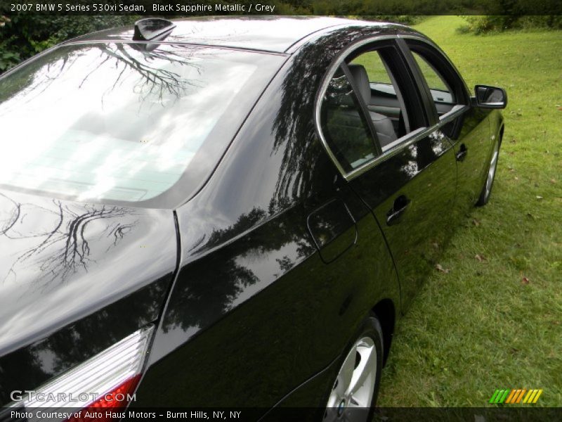 Black Sapphire Metallic / Grey 2007 BMW 5 Series 530xi Sedan