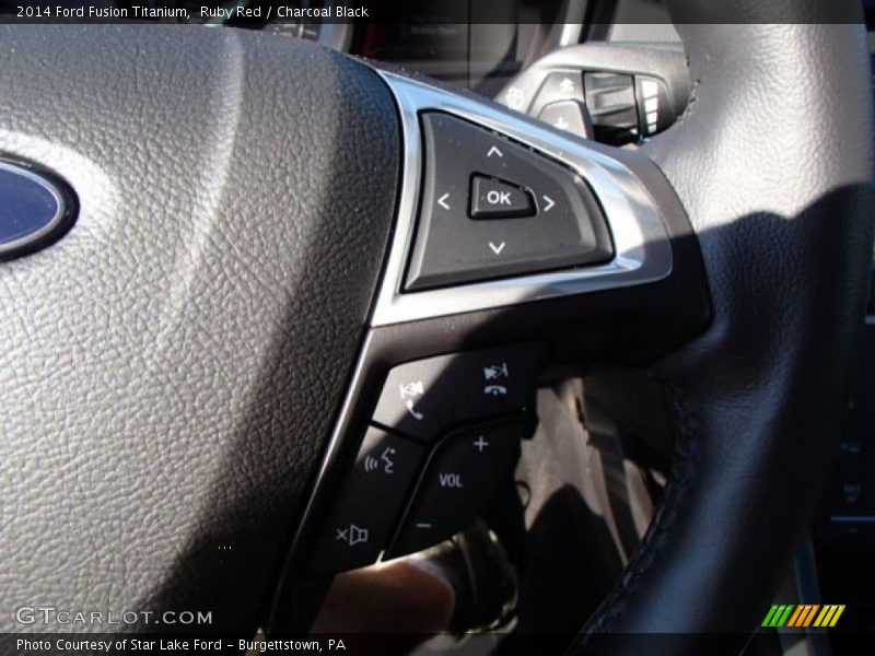 Ruby Red / Charcoal Black 2014 Ford Fusion Titanium