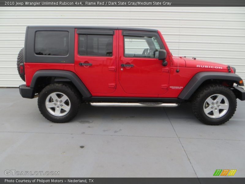 Flame Red / Dark Slate Gray/Medium Slate Gray 2010 Jeep Wrangler Unlimited Rubicon 4x4