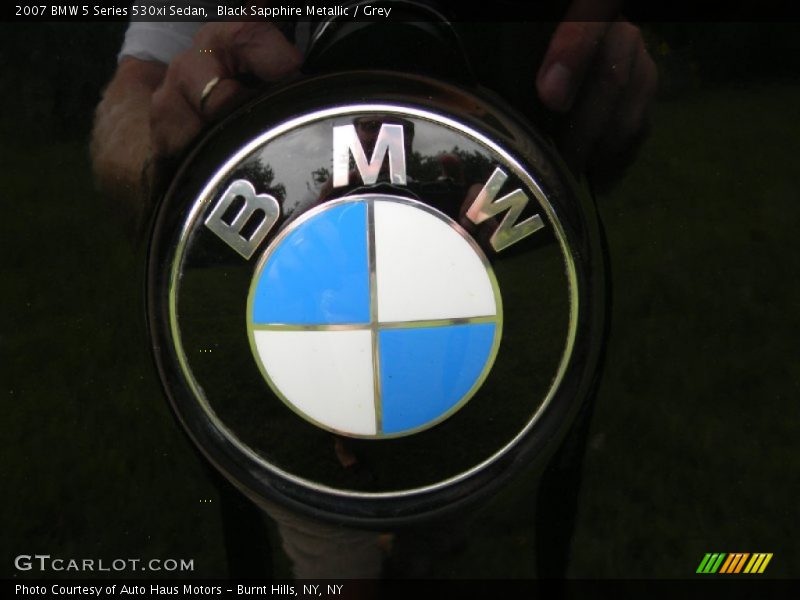 Black Sapphire Metallic / Grey 2007 BMW 5 Series 530xi Sedan