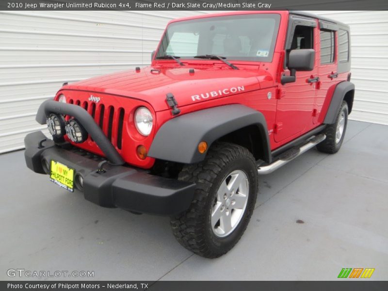 Flame Red / Dark Slate Gray/Medium Slate Gray 2010 Jeep Wrangler Unlimited Rubicon 4x4