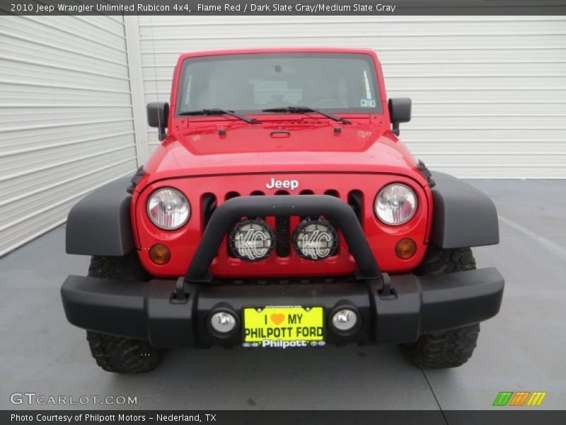 Flame Red / Dark Slate Gray/Medium Slate Gray 2010 Jeep Wrangler Unlimited Rubicon 4x4